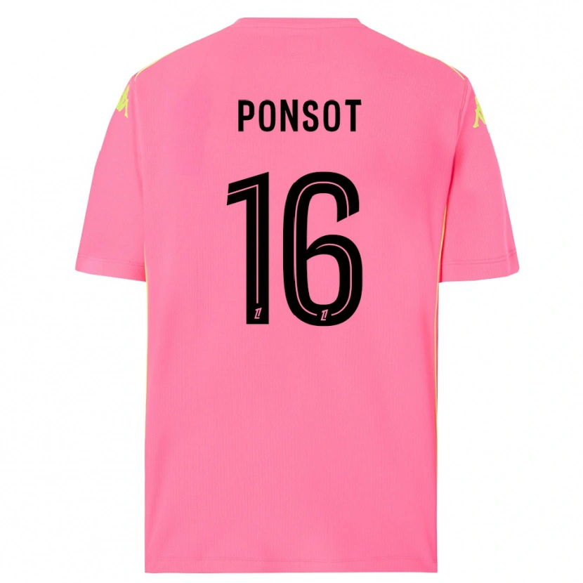Danxen Kinderen Martin Ponsot #16 Hot Pink Zwart Keepersshirt 2025/26 T-Shirt