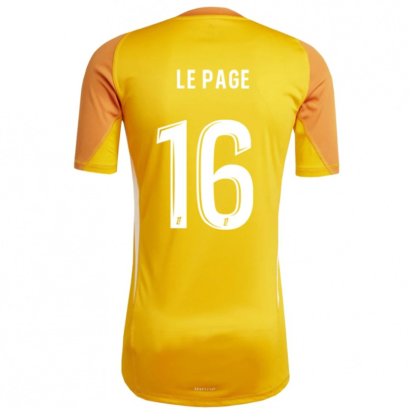 Danxen Kinderen Manon Le Page #16 Oranje Wit Keepersshirt 2025/26 T-Shirt