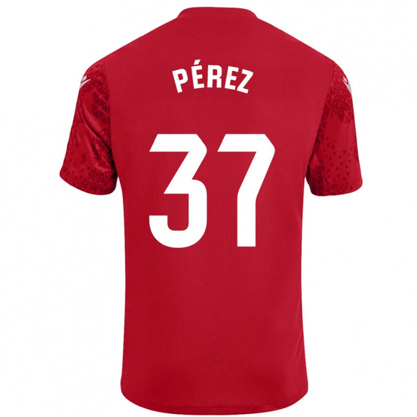 Danxen Kinderen David Pérez #37 Rood Wit Keepersshirt 2025/26 T-Shirt