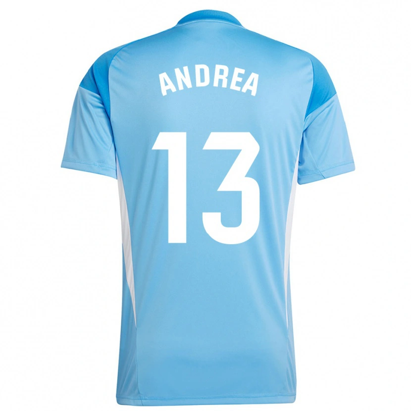 Danxen Kinderen Andrea Romero Burgos #13 Hemelsblauw Wit Keepersshirt 2025/26 T-Shirt