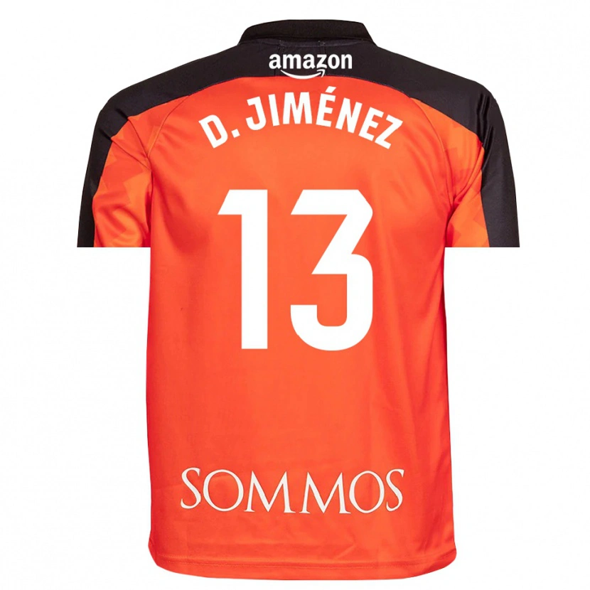 Danxen Kinderen Dani Jiménez #13 Oranje Zwart Keepersshirt 2025/26 T-Shirt