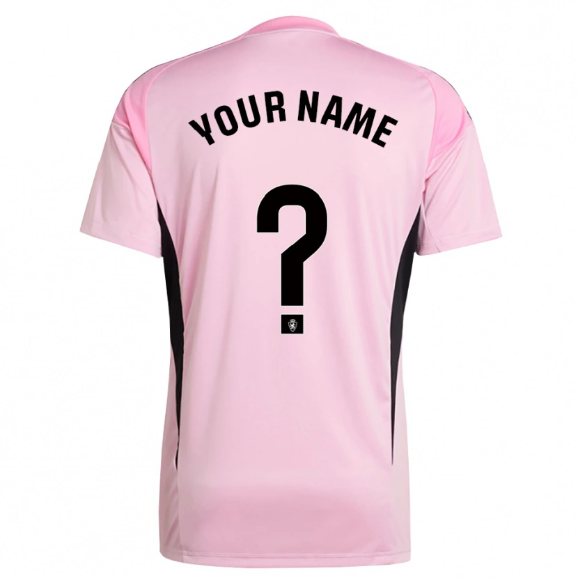 Danxen Kinderen Real Zaragoza Licht Roze Zwart Keepersshirt 2025/26 T-Shirt