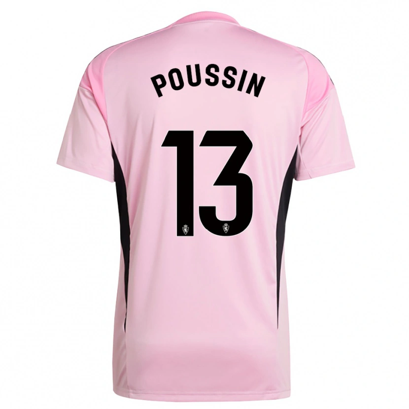 Danxen Kinderen Gaëtan Poussin #13 Licht Roze Zwart Keepersshirt 2025/26 T-Shirt
