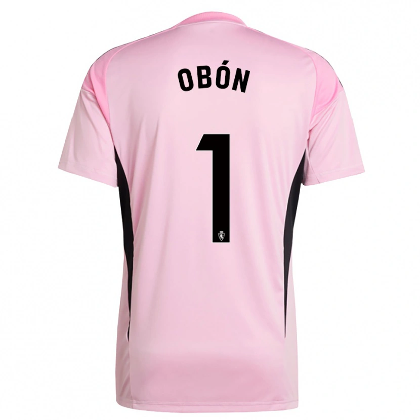 Danxen Kinderen Manuel Obón #1 Licht Roze Zwart Keepersshirt 2025/26 T-Shirt