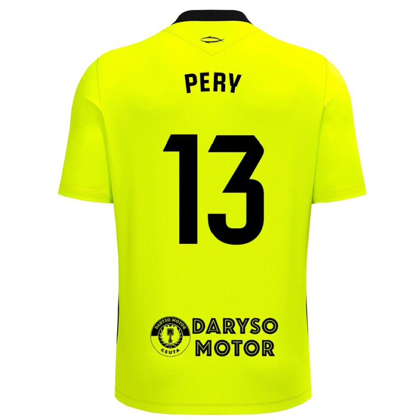 Danxen Kinderen Pery #13 Geel Groen Zwart Keepersshirt 2025/26 T-Shirt