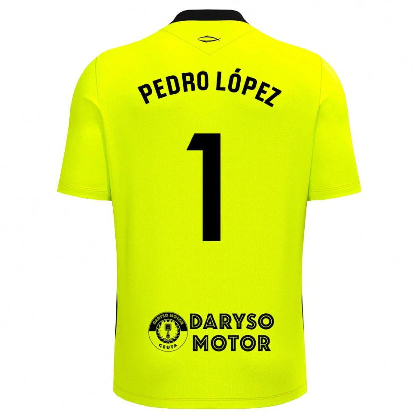 Danxen Kinderen Pedro López #1 Geel Groen Zwart Keepersshirt 2025/26 T-Shirt