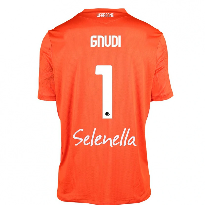 Danxen Kinderen Riccardo Gnudi #1 Oranje Zwart Wit Keepersshirt 2025/26 T-Shirt