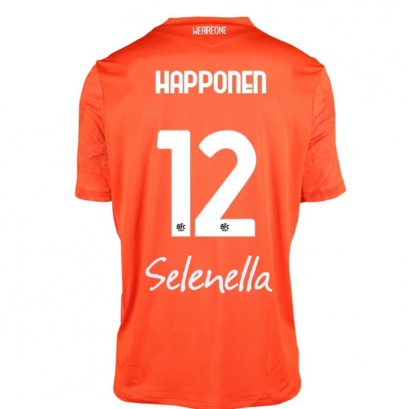 Danxen Kinderen Ukko Happonen #12 Oranje Zwart Wit Keepersshirt 2025/26 T-Shirt