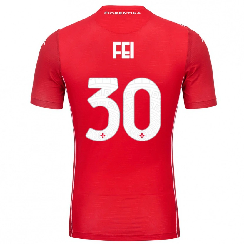 Danxen Kinderen Gianmaria Fei #30 Rood Wit Keepersshirt 2025/26 T-Shirt