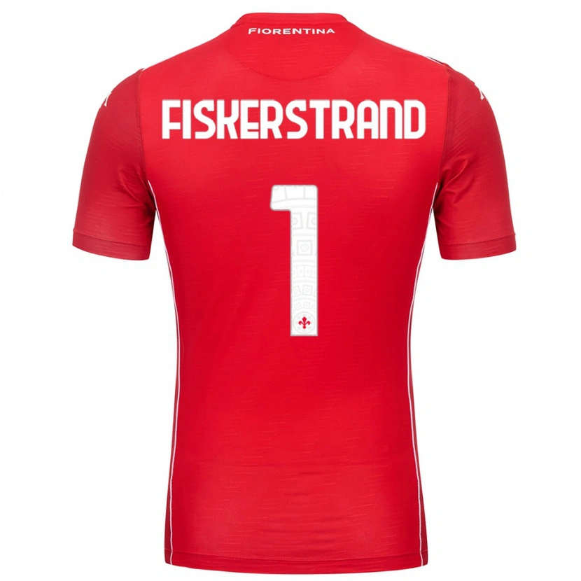 Danxen Kinderen Cecilie Fiskerstrand #1 Rood Wit Keepersshirt 2025/26 T-Shirt