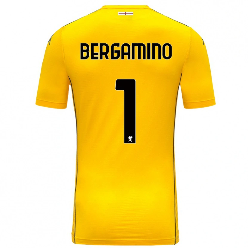 Danxen Kinderen Giovanni Bergamino #1 Donker Geel Zwart Keepersshirt 2025/26 T-Shirt