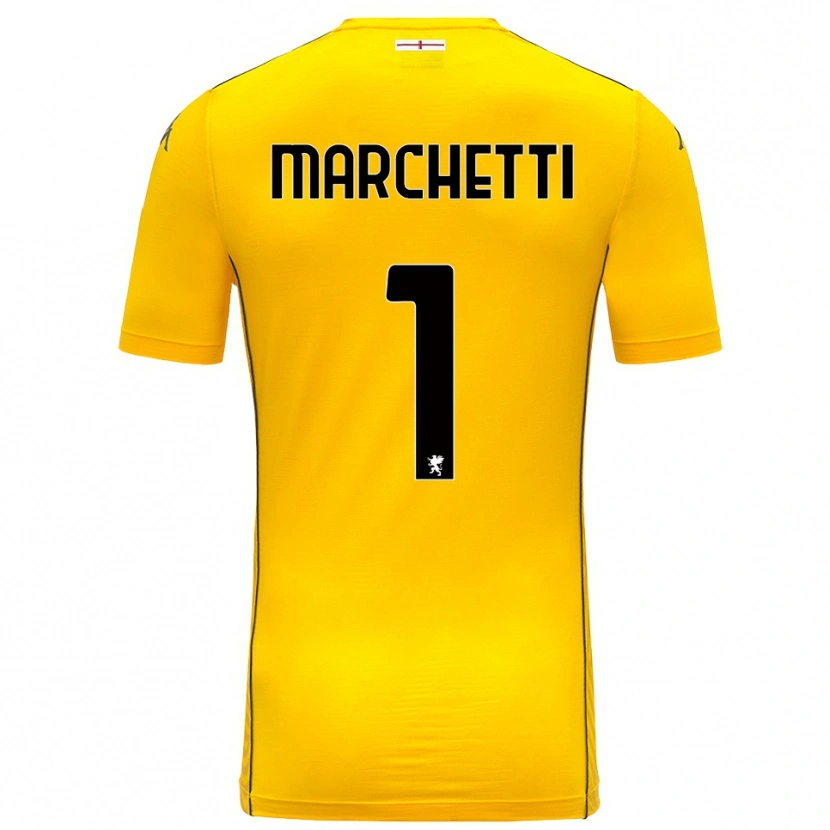 Danxen Kinderen Lisa Marchetti #1 Donker Geel Zwart Keepersshirt 2025/26 T-Shirt