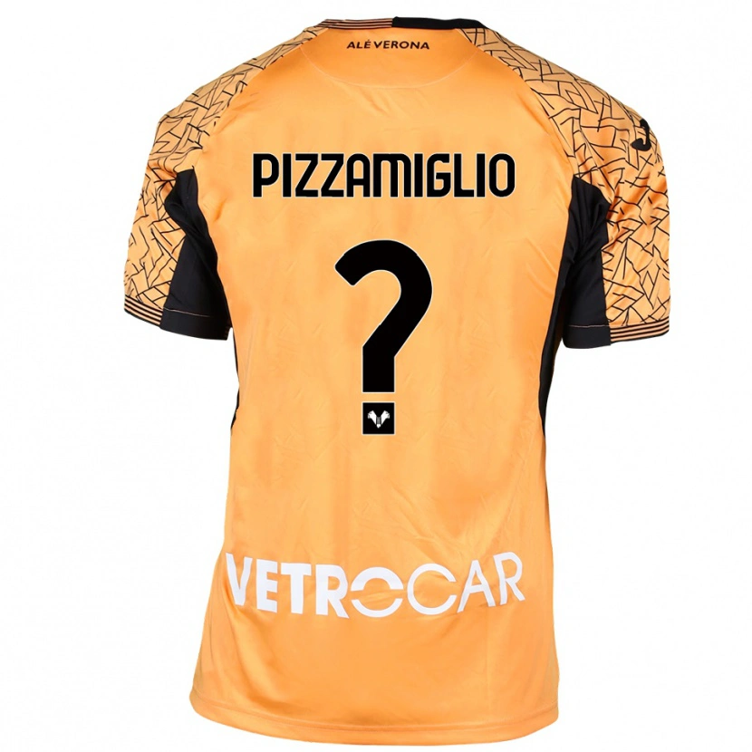 Danxen Kinderen Gianmaria Pizzamiglio #0 Oranje Zwart Wit Keepersshirt 2025/26 T-Shirt