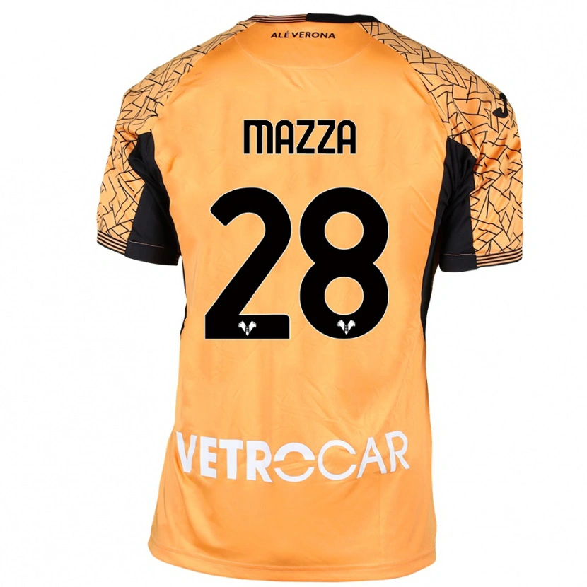 Danxen Kinderen Vittoria Karol Mazza #28 Oranje Zwart Wit Keepersshirt 2025/26 T-Shirt