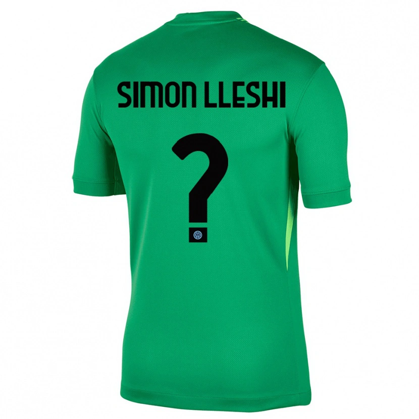 Danxen Kinderen Simon Lleshi #0 Licht Groen Zwart Keepersshirt 2025/26 T-Shirt