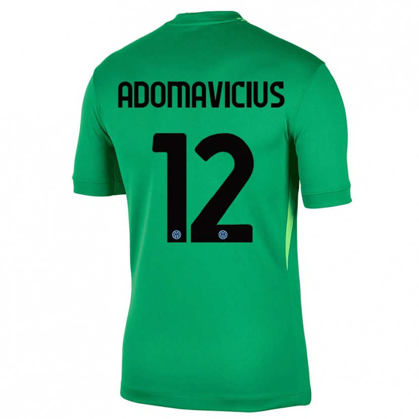 Danxen Kinderen Henrikas Adomavicius #12 Licht Groen Zwart Keepersshirt 2025/26 T-Shirt