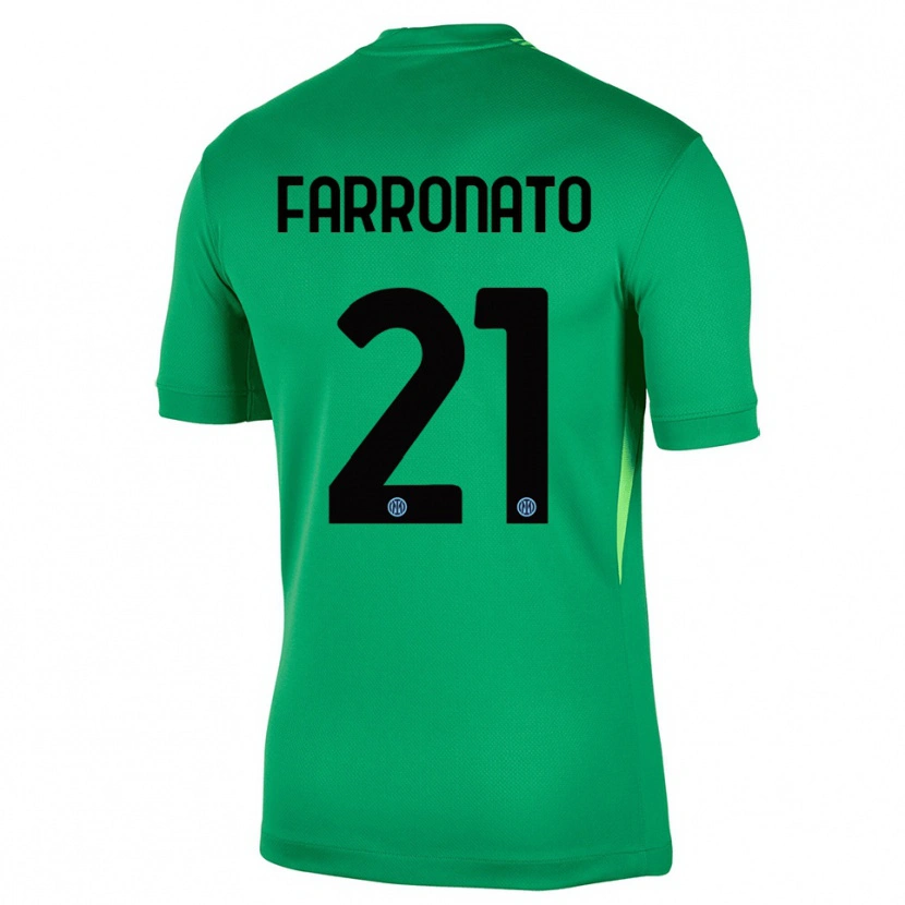 Danxen Kinderen Matteo Farronato #21 Licht Groen Zwart Keepersshirt 2025/26 T-Shirt