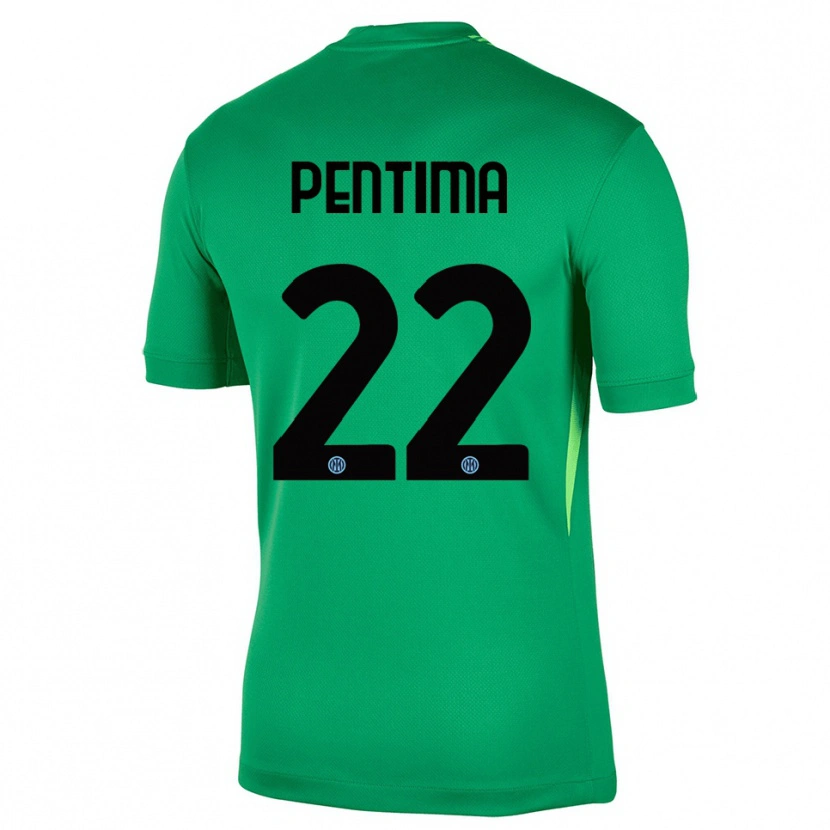Danxen Kinderen Alessandro Pentima #22 Licht Groen Zwart Keepersshirt 2025/26 T-Shirt