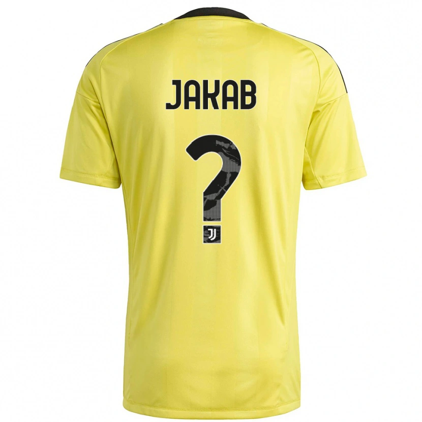 Danxen Kinderen Mátyás Jakab #0 Geel Wit Keepersshirt 2025/26 T-Shirt
