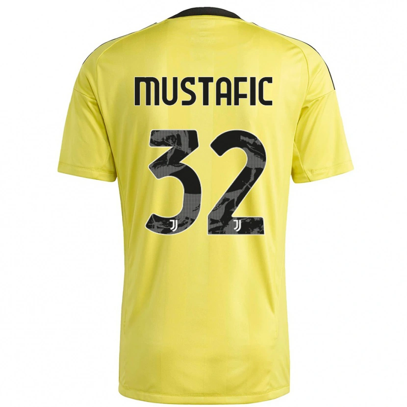 Danxen Kinderen Emma Mustafic #32 Geel Wit Keepersshirt 2025/26 T-Shirt
