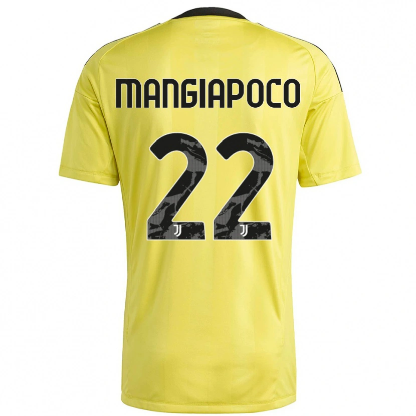 Danxen Kinderen Stefano Mangiapoco #22 Geel Wit Keepersshirt 2025/26 T-Shirt