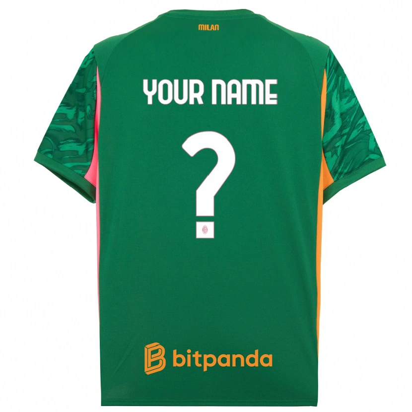 Danxen Kinderen AC Milan Groen Oranje Roze Keepersshirt 2025/26 T-Shirt