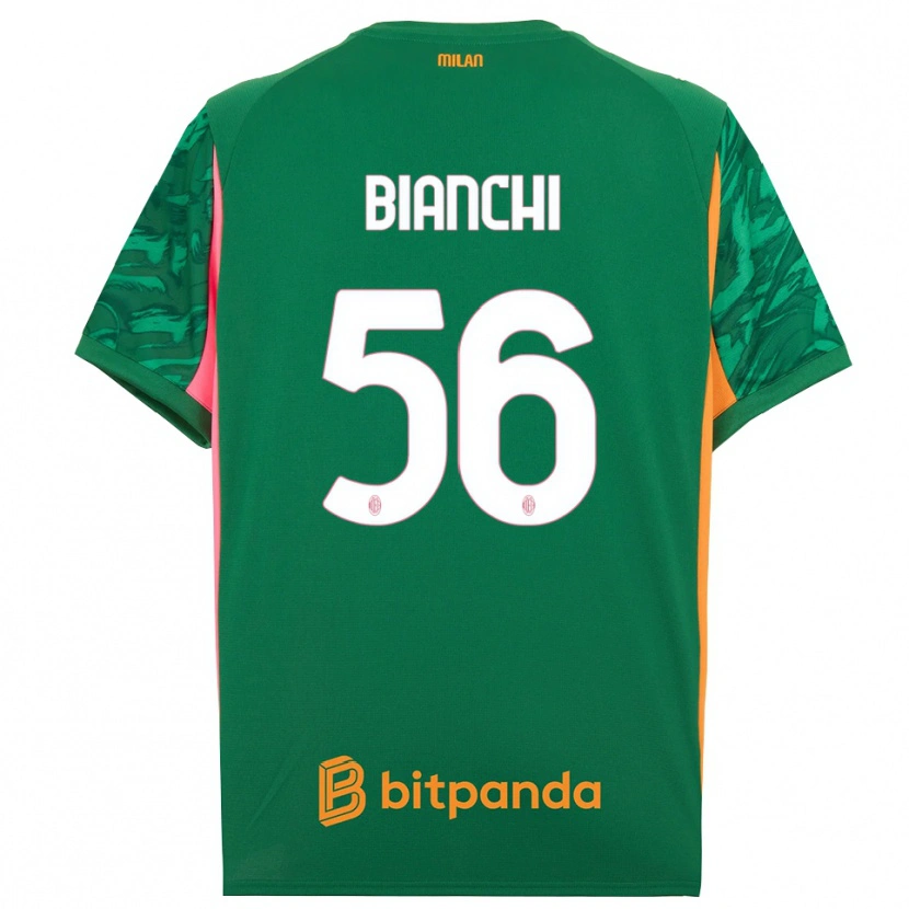 Danxen Kinderen Alessandro Bianchi #56 Groen Oranje Roze Keepersshirt 2025/26 T-Shirt