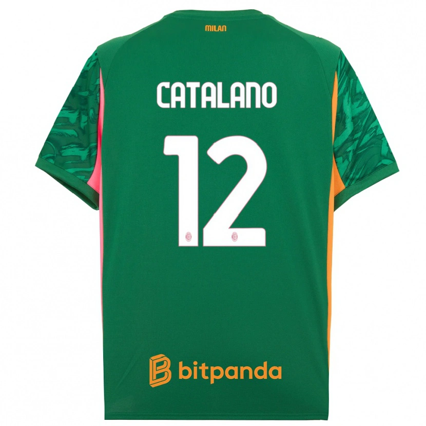 Danxen Kinderen Alessio Catalano #12 Groen Oranje Roze Keepersshirt 2025/26 T-Shirt