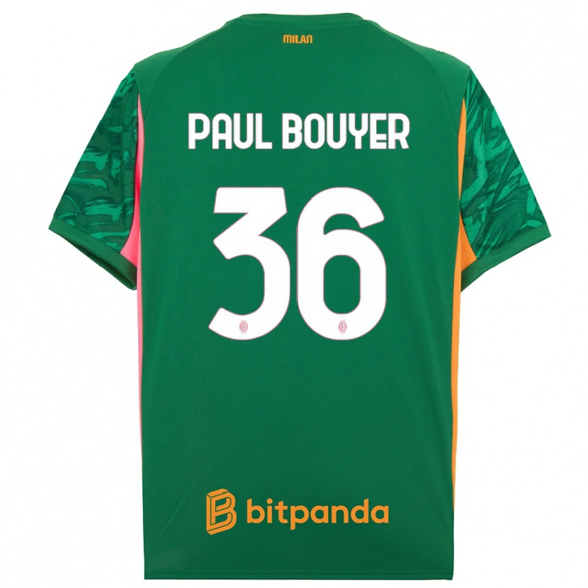 Danxen Kinderen Léo Paul Bouyer #36 Groen Oranje Roze Keepersshirt 2025/26 T-Shirt