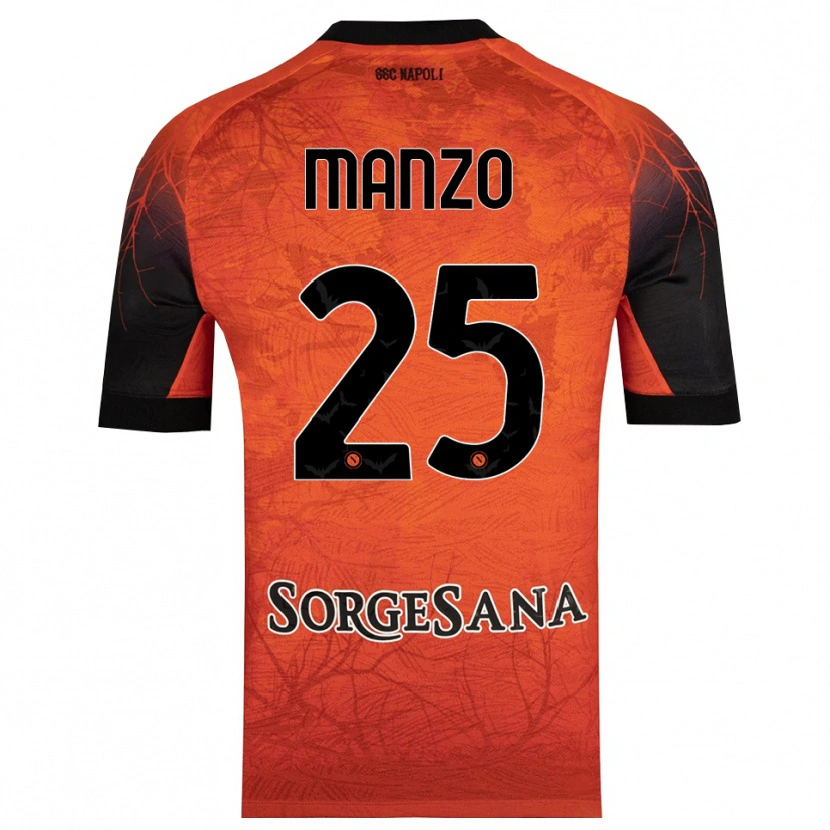 Danxen Kinderen Alessia Manzo #25 Oranje Rood Zwart Keepersshirt 2025/26 T-Shirt