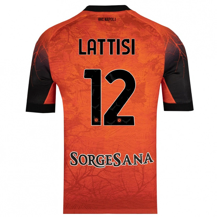 Danxen Kinderen Francesco Lattisi #12 Oranje Rood Zwart Keepersshirt 2025/26 T-Shirt