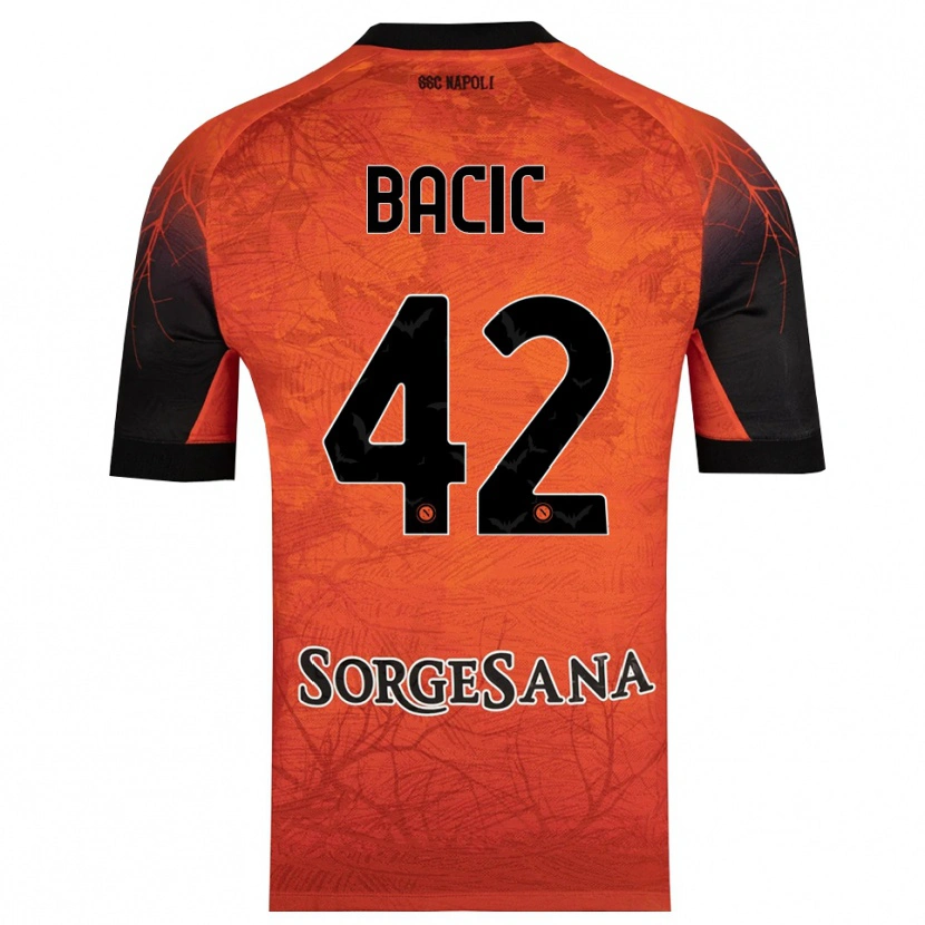 Danxen Kinderen Doris Bačić #42 Oranje Rood Zwart Keepersshirt 2025/26 T-Shirt