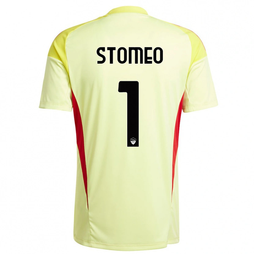 Danxen Kinderen Giorgio Stomeo #1 Licht Geel Oranje Keepersshirt 2025/26 T-Shirt