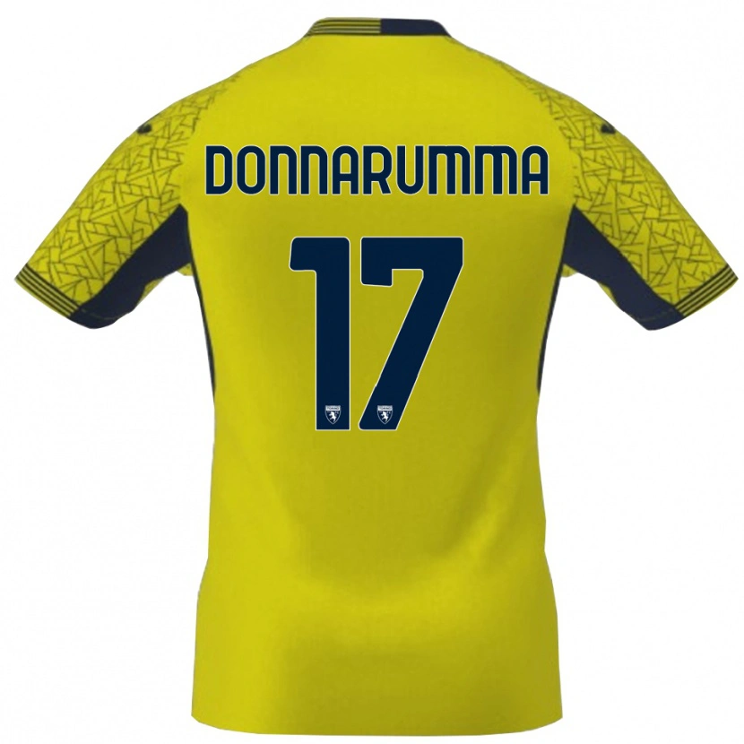Danxen Kinderen Antonio Donnarumma #17 Geel Zwart Keepersshirt 2025/26 T-Shirt