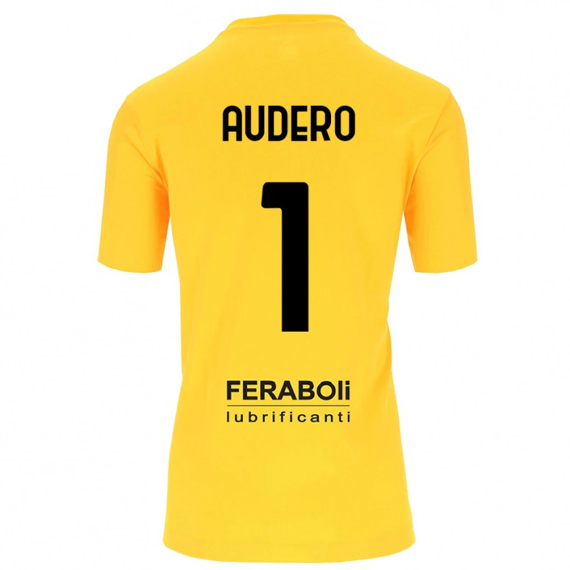 Danxen Kinderen Emil Audero #1 Geel Zwart Keepersshirt 2025/26 T-Shirt