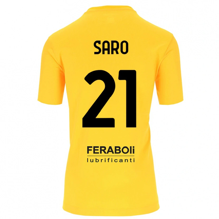Danxen Kinderen Gianluca Saro #21 Geel Zwart Keepersshirt 2025/26 T-Shirt