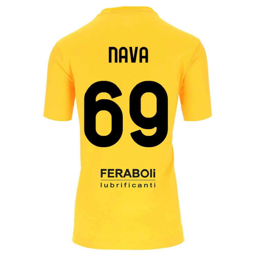 Danxen Kinderen Lapo Nava #69 Geel Zwart Keepersshirt 2025/26 T-Shirt