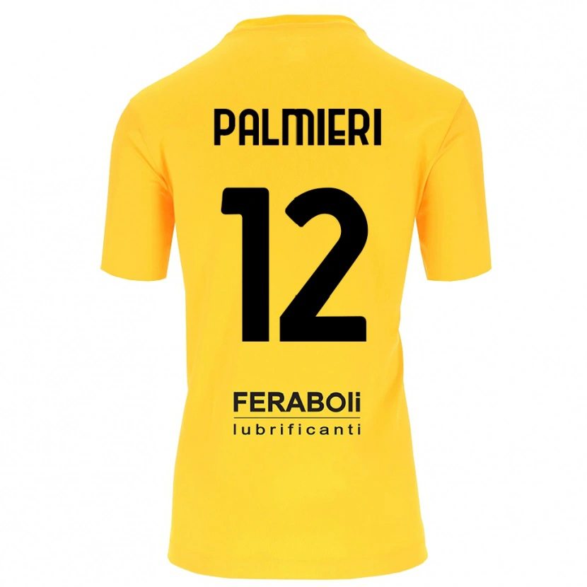 Danxen Kinderen Cristian Palmieri #12 Geel Zwart Keepersshirt 2025/26 T-Shirt