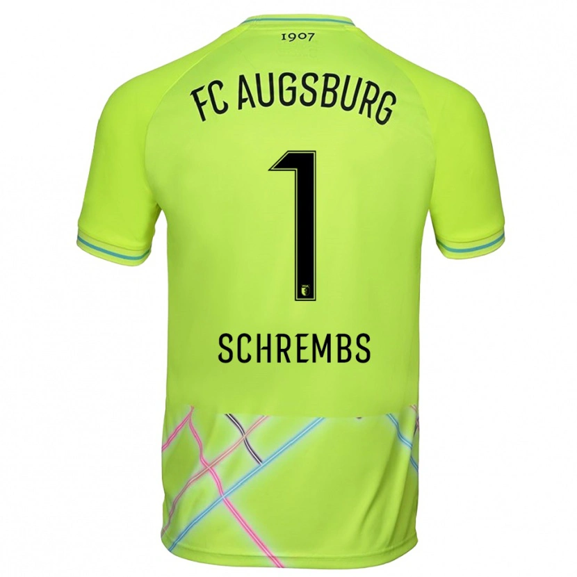 Danxen Kinderen Luis Schrembs #1 Groen Geel Zwart Keepersshirt 2025/26 T-Shirt