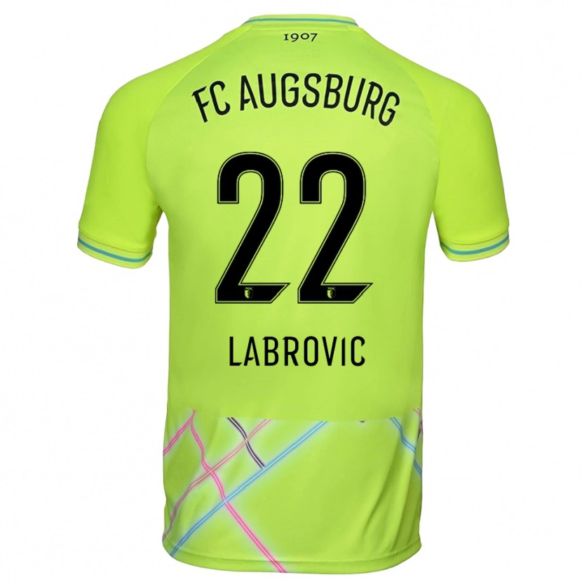Danxen Kinderen Nediljko Labrovic #22 Groen Geel Zwart Keepersshirt 2025/26 T-Shirt