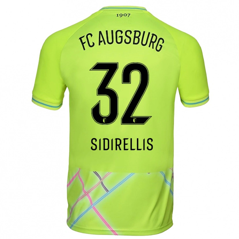 Danxen Kinderen Konstantinos Sidirellis #32 Groen Geel Zwart Keepersshirt 2025/26 T-Shirt