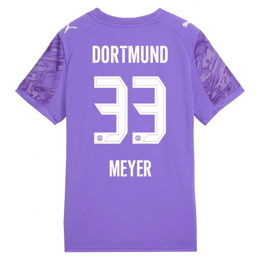 Danxen Kinderen Alexander Meyer #33 Lila Wit Keepersshirt 2025/26 T-Shirt