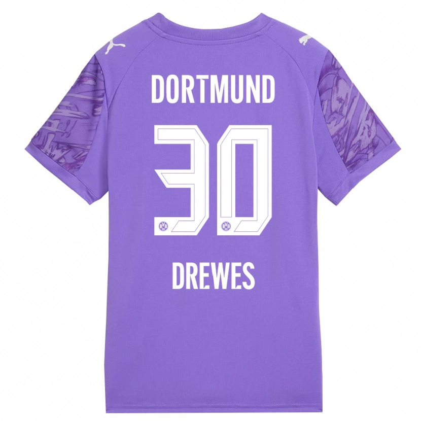 Danxen Kinderen Patrick Drewes #30 Lila Wit Keepersshirt 2025/26 T-Shirt