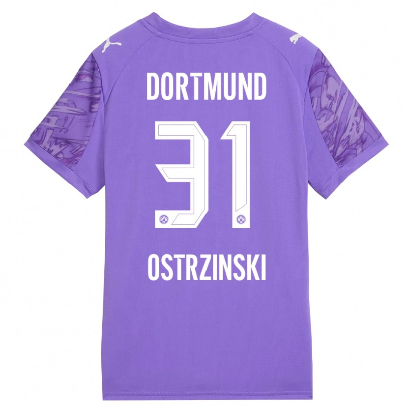 Danxen Kinderen Silas Ostrzinski #31 Lila Wit Keepersshirt 2025/26 T-Shirt