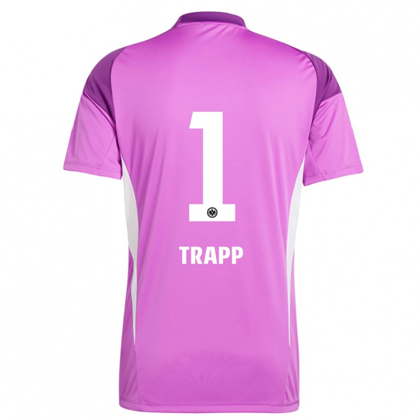 Danxen Kinderen Kevin Trapp #1 Lila Wit Keepersshirt 2025/26 T-Shirt
