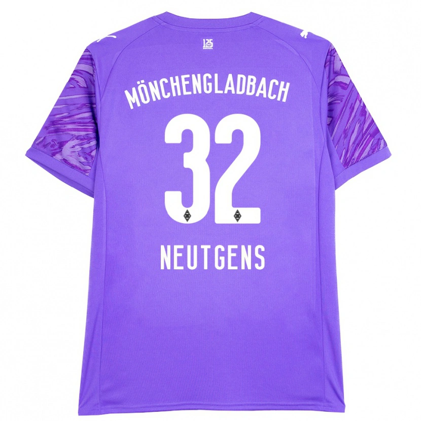 Danxen Kinderen Maximilian Neutgens #32 Lila Wit Keepersshirt 2025/26 T-Shirt
