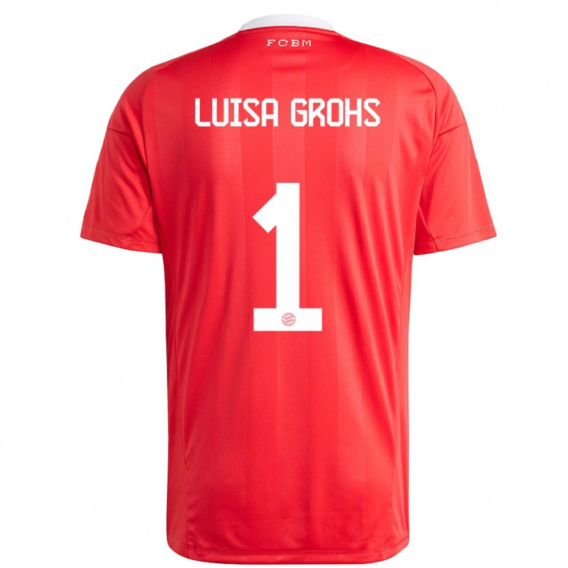 Danxen Kinderen Maria Luisa Grohs #1 Rood Wit Keepersshirt 2025/26 T-Shirt