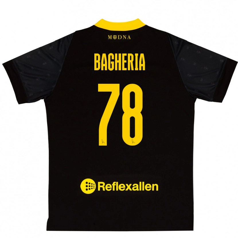 Danxen Kinderen Fabrizio Bagheria #78 Zwart Geel Keepersshirt 2025/26 T-Shirt