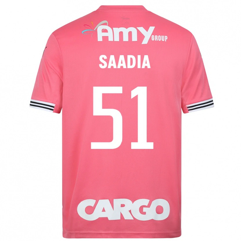 Danxen Kinderen Shalev Saadia #51 Roze Wit Keepersshirt 2025/26 T-Shirt