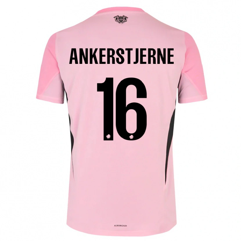 Danxen Kinderen Ida Ankerstjerne #16 Roze Zwart Keepersshirt 2025/26 T-Shirt